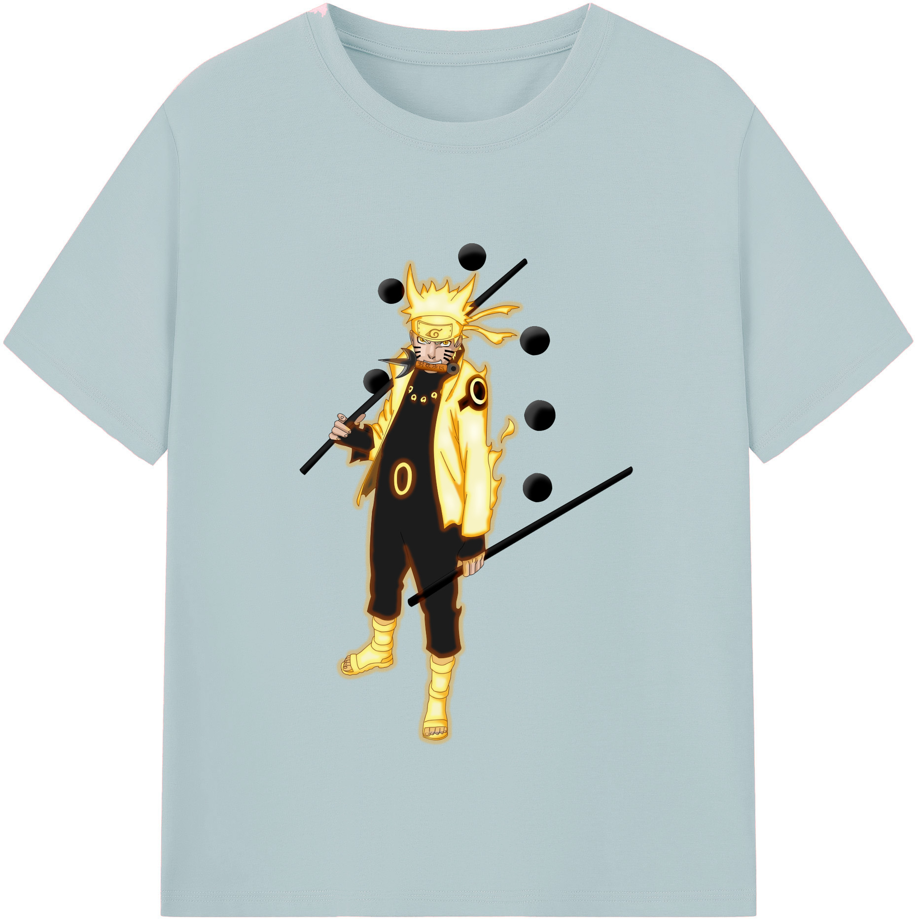 （画像用） NARUTO -ナルト- うずまき ナルト Uzumaki Naruto 綿100％半袖Tシャツ（フロントプリント）